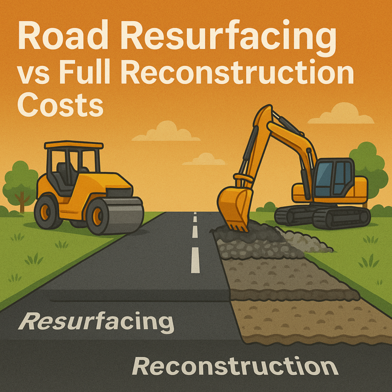 Road Resurfacing vs Full Reconstruction Costs